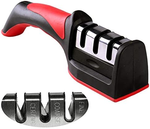 3-in-1 Knife Sharpener Set with Ceramic Peeler – 3-Stage Diamond-Coated Blade Sharpener for Fruit, Meat & Kitchen Knives | Bonanzacart